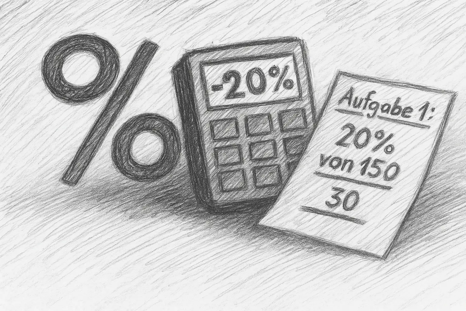 Prozentrechnung für Schüler. 10 Aufgaben mit Lösungen